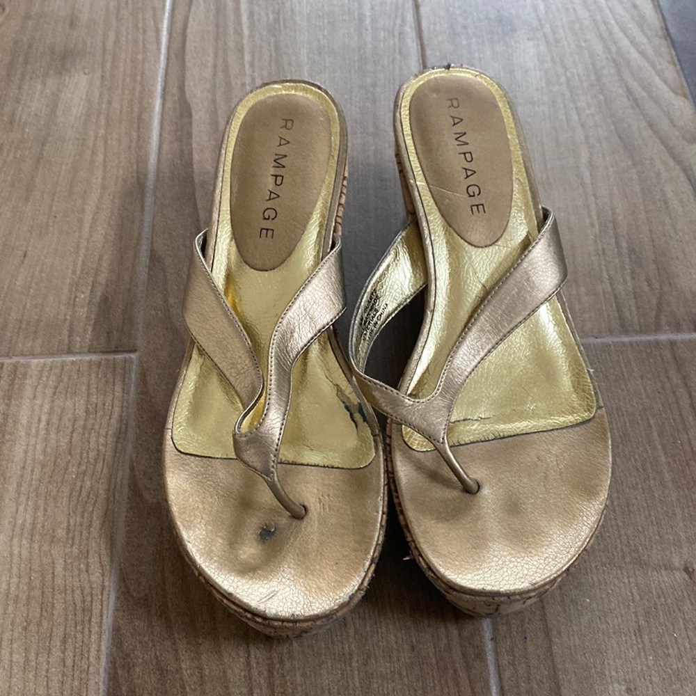 Rampage Slip On Wedge Sandals